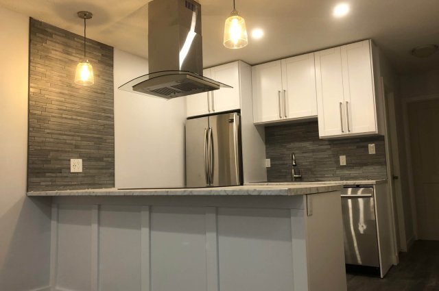 Condo reno project with shaker white