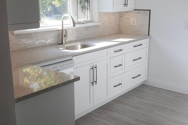 Pearl white kitchen project (Added plenty of storage)